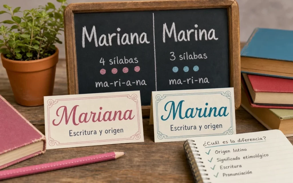 Mariana y Marina: diferencias de origen y diferencia