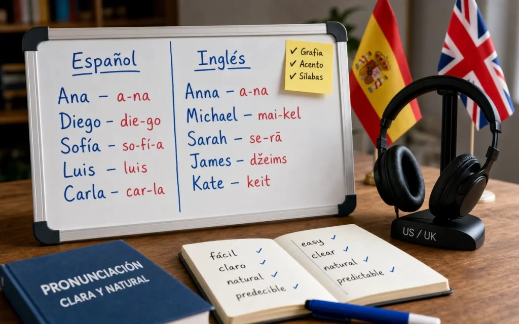 Nombres fáciles de pronunciar en español e inglés