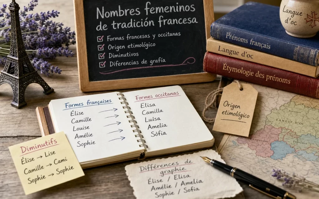 Nombres femeninos de tradición francesa: origen y diferencias entre formas