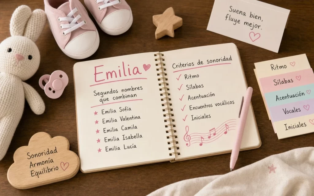 Nombres que combinan con Emilia: segundos nombres y criterios de sonoridad